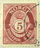Norway 1893 Posthorn And Crown 5ore - Used - Oblitérés