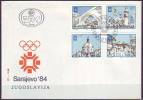 YUGOSLAVIA - JUGOSLAVIJA  - FDC - BUILDINGS  - BRIDGES - CHURCHES - OLD STREET - 1982 - Winter 1984: Sarajevo