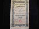 Action"Ateliers De Construction Du Cambresis"Paris 1922 Très Bon état,avec Tous Les Coupons - Industry