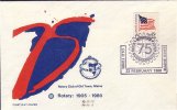 Cov318 USA 1980, 75th Anniv Rotary, Old Town, Maine - Lettres & Documents