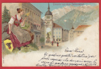 ALTDORF, TELLDENKMAL, TRACHT, WAPPEN, LITHO 1899 - Altdorf