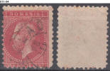 ROMANIA, 1879, Prince Carol; Bucharest Print, Rough Impression; Cancelled (o); Sc./Mi. 69/51. - 1858-1880 Moldavia & Principality