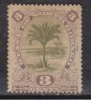 Malaya North Borneo 1894 Postal Used, 3c Sago Palm Tree, P14 1/2 X 15 - Sabah