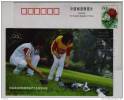 Pigeon,dove Bird Feeding,China 2003 Xinchang Lidu Real Estate Advertising Pre-stamped Card - Pigeons & Columbiformes