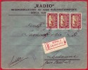Lettre Recommandée: Radio Aktiengesellschaft Für In-und Auslandstransporte, Sofia Alabinska, 1930 - Cartas & Documentos