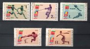 BULGARIE BULGARIEN 1963 JO JEUX BALKANIQUES YT 1200-04 COURSE RELAIS LANCEMENT MARTEAU  SAUT LONGUEUR  HAUTEUR  DISQUE - Used Stamps