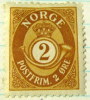 Norway 1893 Posthorn And Crown 2ore - Mint Hinged - Usados