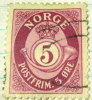 Norway 1893 Post Horn & Crown 5ore - Used - Gebruikt