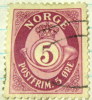 Norway 1893 Post Horn & Crown 5ore - Used - Usados