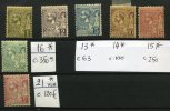 Monaco Entre 13 Et 21*      Cote 883 E  Beaux Et Frais   15 Et 16 Bon Centrage - Unused Stamps