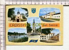 CROISSY SUR SEINE  -   5 Vues :  La Vieille Eglise - Le Lycée - L'Eglise - Bords De Seine - La Mairie - Croissy-sur-Seine