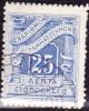 GREECE 1902 Postage Due Engraved Issue 25 L Blue Vl. D 31 - Used Stamps