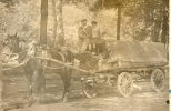 ATTELAGE DE CHEVAUX Carte Photo Voiture De Livraison Transport Gros Plan - Attelages