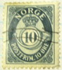 Norway 1937 Posthorn And Crown 10ore - Used - Usati