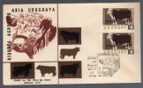 Fauna - Vacaz - Riqueza Agropecuaria  - 13/08/1966 - Uruguay - Fdc - Día De Emisión (#1) - Cows