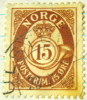 Norway 1937 Posthorn And Crown 15ore - Used - Gebraucht