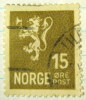 Norway 1926 Heraldic Lion 15ore - Used - Gebruikt