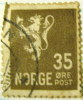 Norway 1926 Heraldic Lion 35ore - Used - Used Stamps