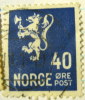 Norway 1926 Heraldic Lion 40ore - Used - Gebraucht
