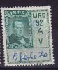 MARCA DA BOLLO . DA LIRE 92  A VIII  "CAVOUR" -  I.N.P.S - Revenue Stamps