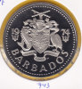 @Y@  Barbados  2 Dollar  1974  Proof   Pp    (743) - Barbades