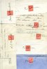 Msc060 GREAT BRITAIN, Seven @ KGV 1d Red Used On Receipts - Lettres & Documents