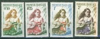 Vahiné - POLYNESIE FRANCAISE - Joueuse De Guitare - N° 1 à 4 ** - 1958 - Unused Stamps