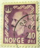 Norway 1950 King Haakon VII 40ore - Used - Used Stamps