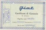 C0589 - Certificato Garanzia FRIGORIFERO FIAT Mod.190 Anni ´60/ELETTRODOMESTICI/MODERNARIATO - Altri Apparecchi