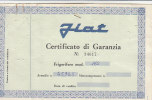 C0590 - Certificato Garanzia FRIGORIFERO FIAT Mod.165 Anni ´60/ELETTRODOMESTICI/MODERNARIATO - Autres Appareils