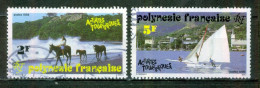 Voile - POLYNESIE FRANCAISE - Activités Touristiques - Promenade à Cheval - N° 400-403 - 1992 - Oblitérés