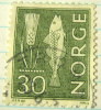 Norway 1962 Runic Drawings Fish And Ear Of Wheat 30ore - Used - Gebruikt