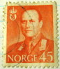 Norway 1958 King Olav V 45ore - Used - Gebraucht