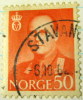 Norway 1958 King Olav V 50ore - Used - Oblitérés