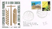 Carta Certificada BARCELONA 1964. Obra Sindical Exposicion - Storia Postale