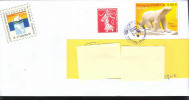 France 2005  - Polar Bear, Postage Used Cover From France In Czech Republic, Year 2006 - Bears