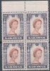 SARAWAK 1955 QUEEN ELIZABETH 30 CENTS KEY VALUE VF MNH SC# 207 BLOCK OF 4 FRESH - Sarawak (...-1963)