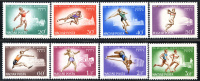 HONGRIE 1966 - ** - 1852 1859 - Mi 2262 2269 - Cht Europe Athletisme Course Saut Lancer Perche Javelot 7 - Athletics