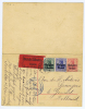 Belgium: Postkarte/ Réponse,Mit Zusatzfrankatur, 1915 Antwerpen -> Gemert Nederland, Eilboten, P13 68 Mm Sensuur Stem - OC1/25 Governo Generale