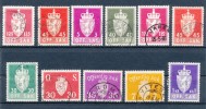 ★★ LOT  NORWAY ( 11 STAMPS ) OFFICIAL STAMP ★★ ROUND -  LUX CANCELS ★★ - Service