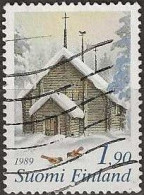 FINLAND 1989 Christmas - 1m.90 Sodankyla Church, Lapland FU - Gebraucht