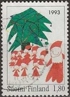 FINLAND 1993 Christmas. Children's Drawings. - 1m80 Brownies And Christmas Tree (Anna Kymalainen) FU - Usati