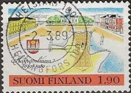 FINLAND 1989 350th Anniv Of Hameenlinna Town Charter - 1m90 Market Place, Town Plan And Arms  FU - Gebraucht