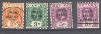 Ceylon - Ceylan  1918 -19 George  V  WAR STAMPS    Wmk Mult Crown CA    * MLH (2c  : O) - Ceylon (...-1947)
