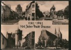 AK 700 Jahre Gransee: R.-Breitscheid-Str, Schinkelplatz, Kirche St. Marien, 1962 - Gransee