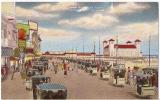 NEW JERSEY  - ATLANTIC CITY - CHAIR PARADE AT NIGHT - OLD POSTCARD - - Atlantic City