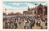 NEW JERSEY  - ATLANTIC CITY - LOOKING DOWN BOARDWALK FROM TRAYMORE HOTEL - OLD POSTCARD - - Atlantic City