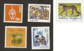 Angola 5 Timbres 3 New Y 2 Used - Angola