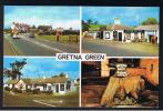 RB 836 - Multiview Postcard - South Approach -  Blacksmith's Shop - First House In Scotland - Anvil - Gretna Green - Dumfriesshire