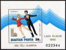 Magyar Posta Hungary 1979 1980 Olympic Game Winter Lake Placid Ice Figure Skating Sports Olimpia Stamp Mi BL140A Sc C416 - Hiver 1980: Lake Placid